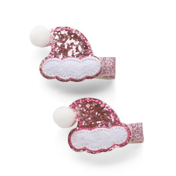 SWEET WINK Multi 2pk Santa Hat Hair Clips Set - Picture 1 of 2